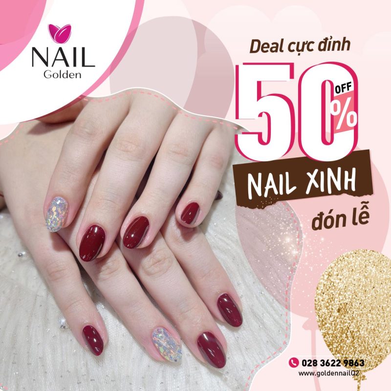 NAIL XINH ĐÓN LỄ - DEAL VÀNG CỰC ĐỈNH TẠI GOLDEN NAIL